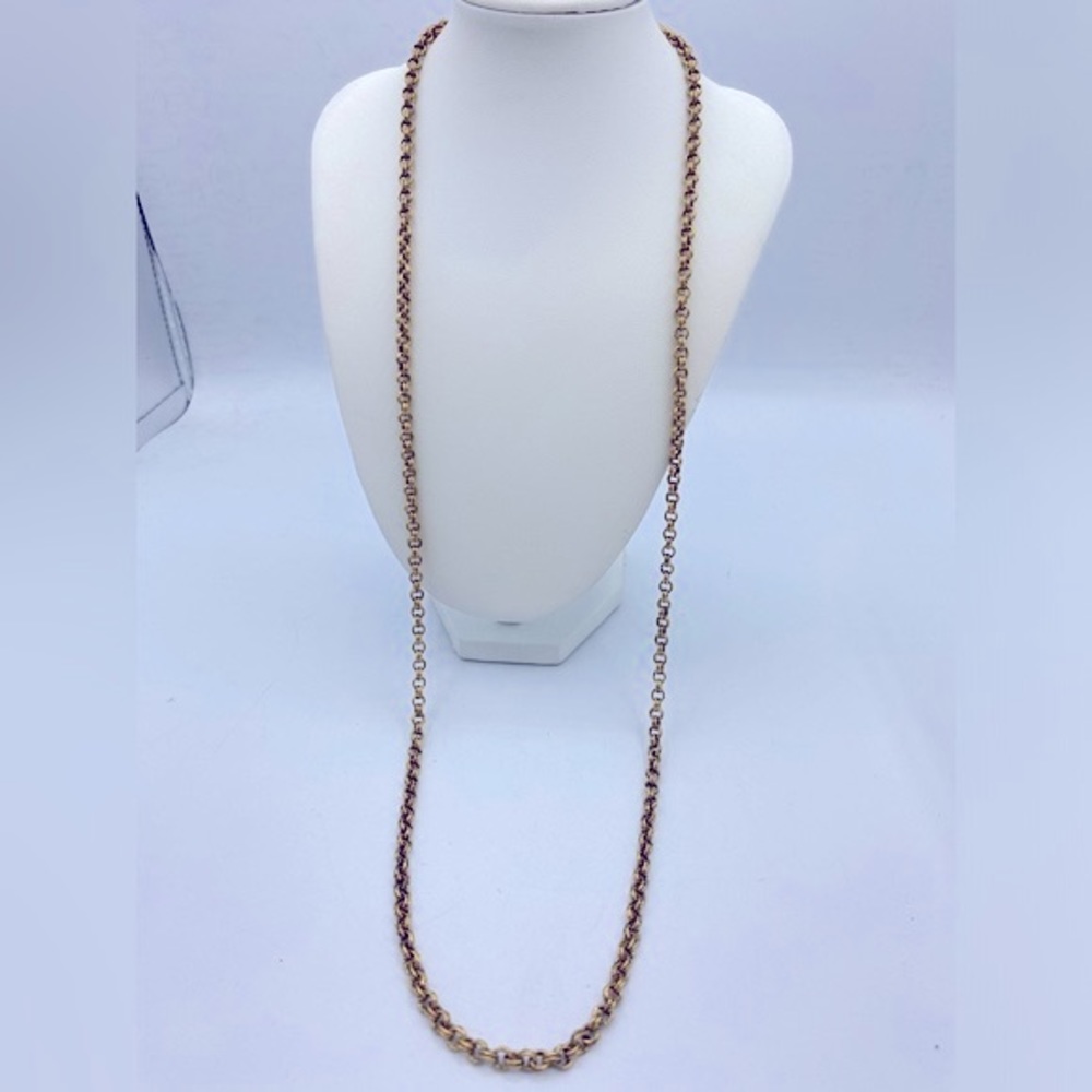 Vintage Joan Rivers Gold Tone Heavy Link Chain Necklace Joan Rivers Collection - Picture 2 of 9